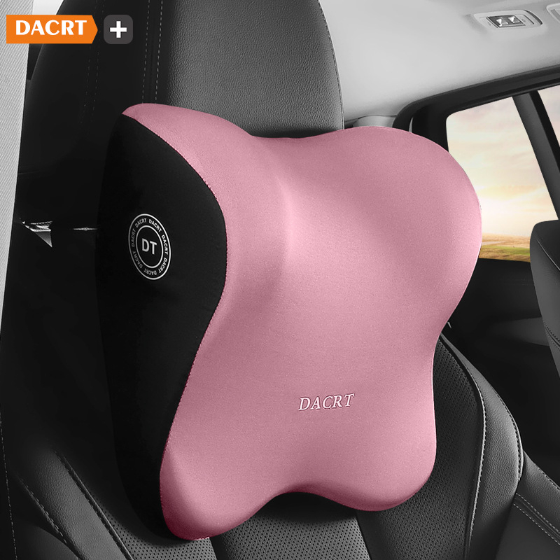 Automobilinis galvos atlošas pagalvėlis su atminties putomis ir juosmens bei pečių parama – kaklo pagalvėlė su MILK SILK užvalkalu, visiems sezonams, paprastas dizainas