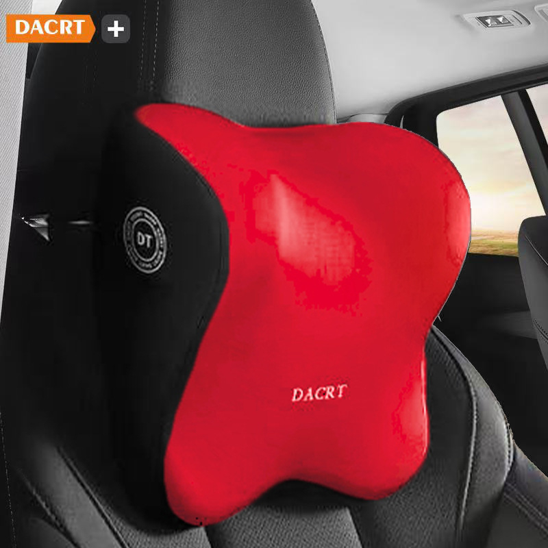 Automobilinis galvos atlošas pagalvėlis su atminties putomis ir juosmens bei pečių parama – kaklo pagalvėlė su MILK SILK užvalkalu, visiems sezonams, paprastas dizainas