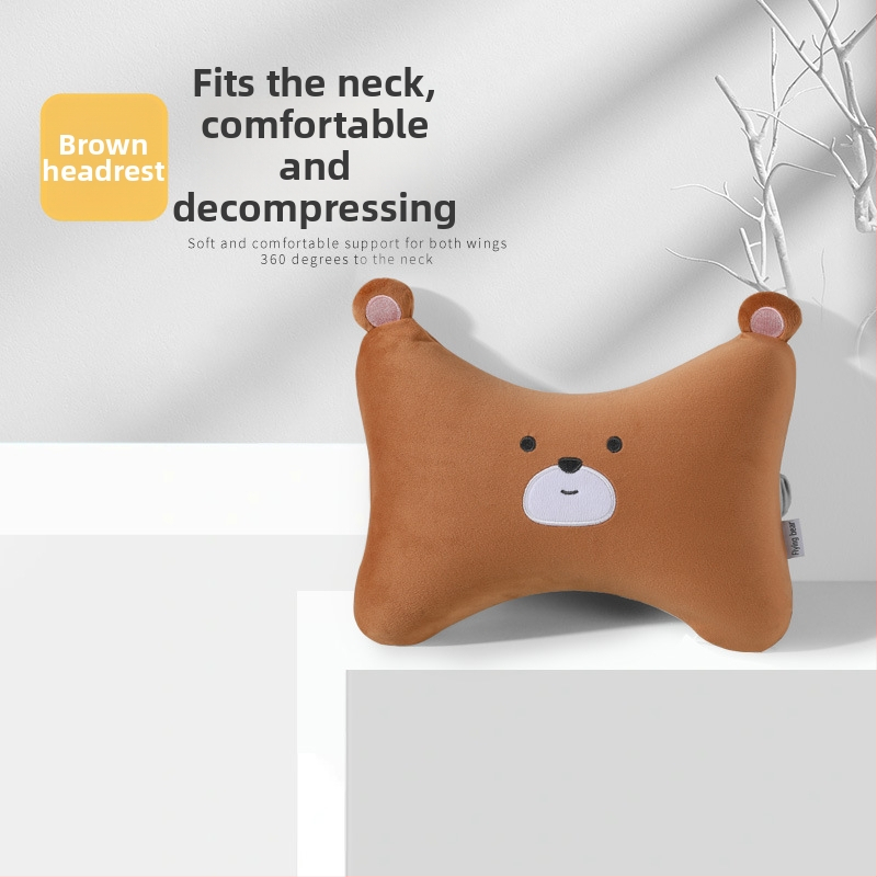 Autopealse padi mäluvaht, plüüsist kate, karikatuurne karu motiiv, universaalne nelja aastaaja kasutamiseks