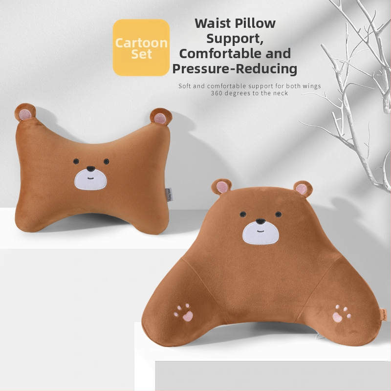 Autopealse padi mäluvaht, plüüsist kate, karikatuurne karu motiiv, universaalne nelja aastaaja kasutamiseks