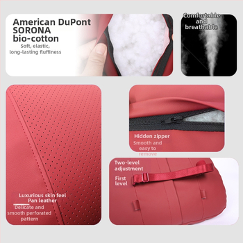 Autopeapadi kaela tugi ja nimmepiirkonna tugi, universaalne sobivus, kunstnahast kate, Dupont puuvillane täidis