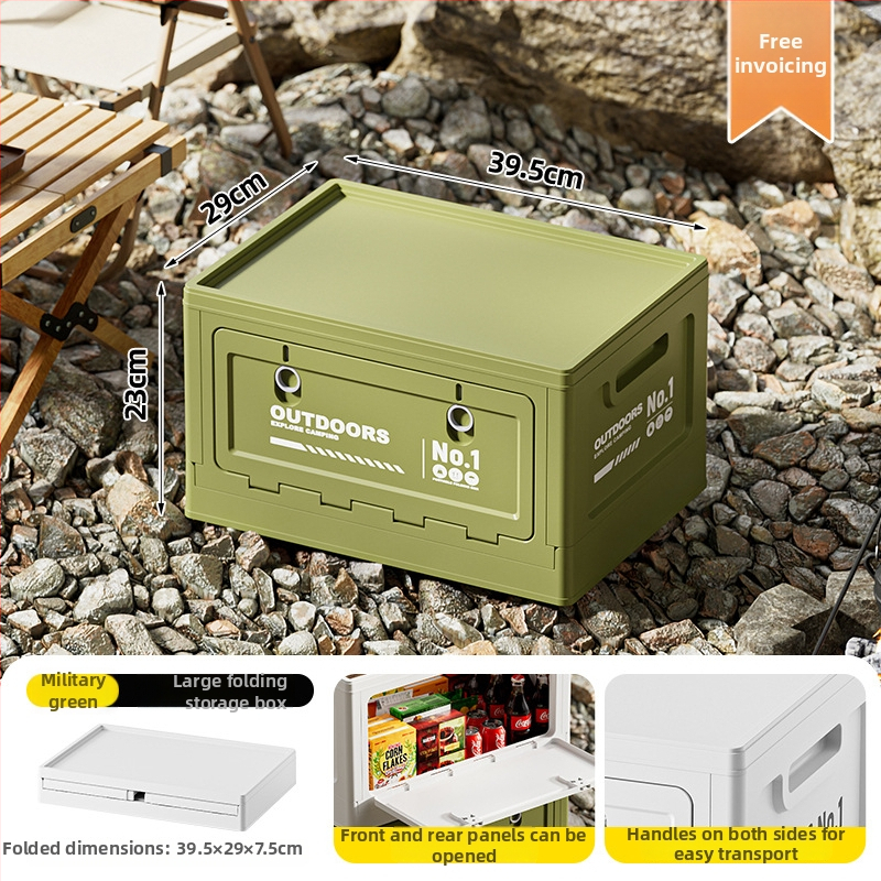 Sulankstoma dviejų durelių laikymo dėžė auto bagažinei, 20–30 L, plastikas (PP)