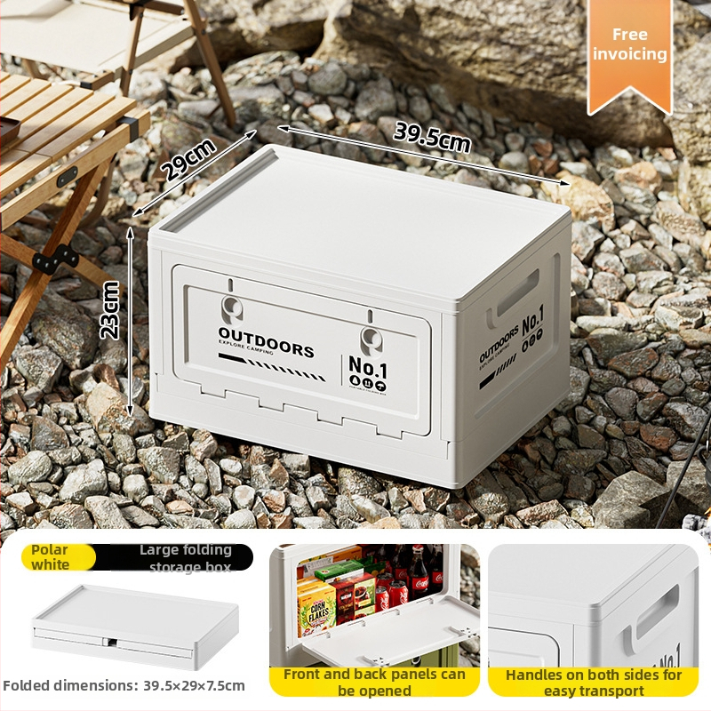 Sulankstoma dviejų durelių laikymo dėžė auto bagažinei, 20–30 L, plastikas (PP)