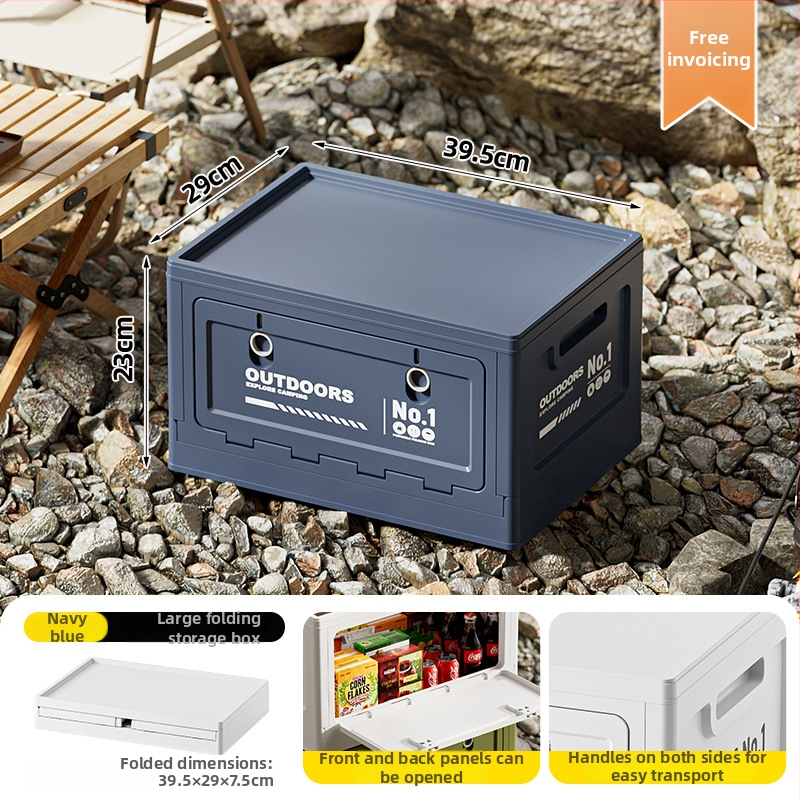 Sulankstoma dviejų durelių laikymo dėžė auto bagažinei, 20–30 L, plastikas (PP)