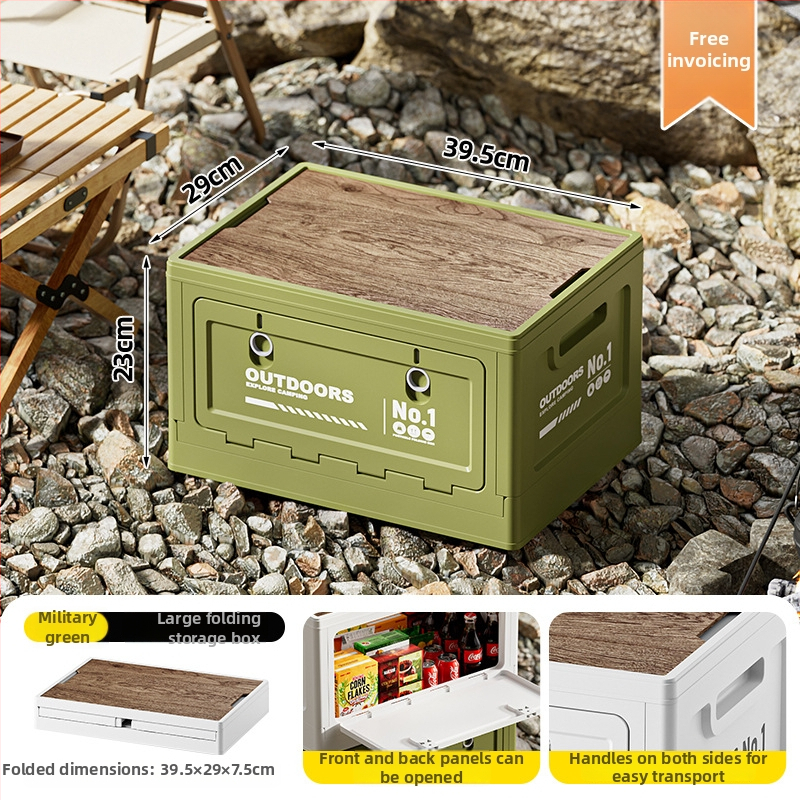 Sulankstoma dviejų durelių laikymo dėžė auto bagažinei, 20–30 L, plastikas (PP)