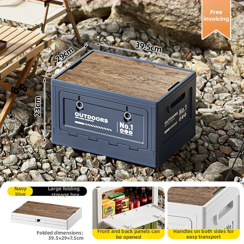 Sulankstoma dviejų durelių laikymo dėžė auto bagažinei, 20–30 L, plastikas (PP)