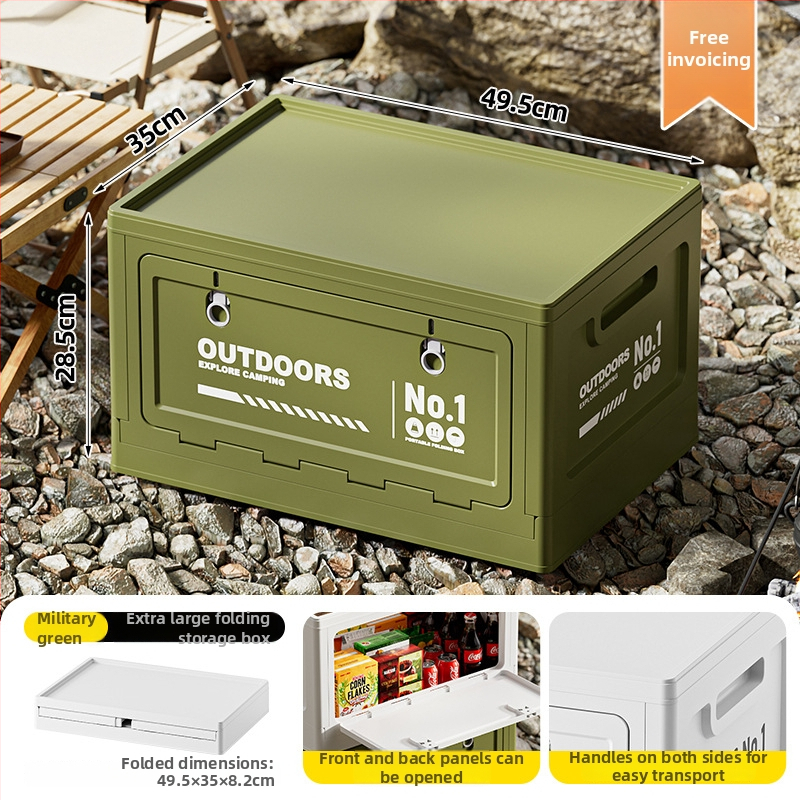 Sulankstoma dviejų durelių laikymo dėžė auto bagažinei, 20–30 L, plastikas (PP)