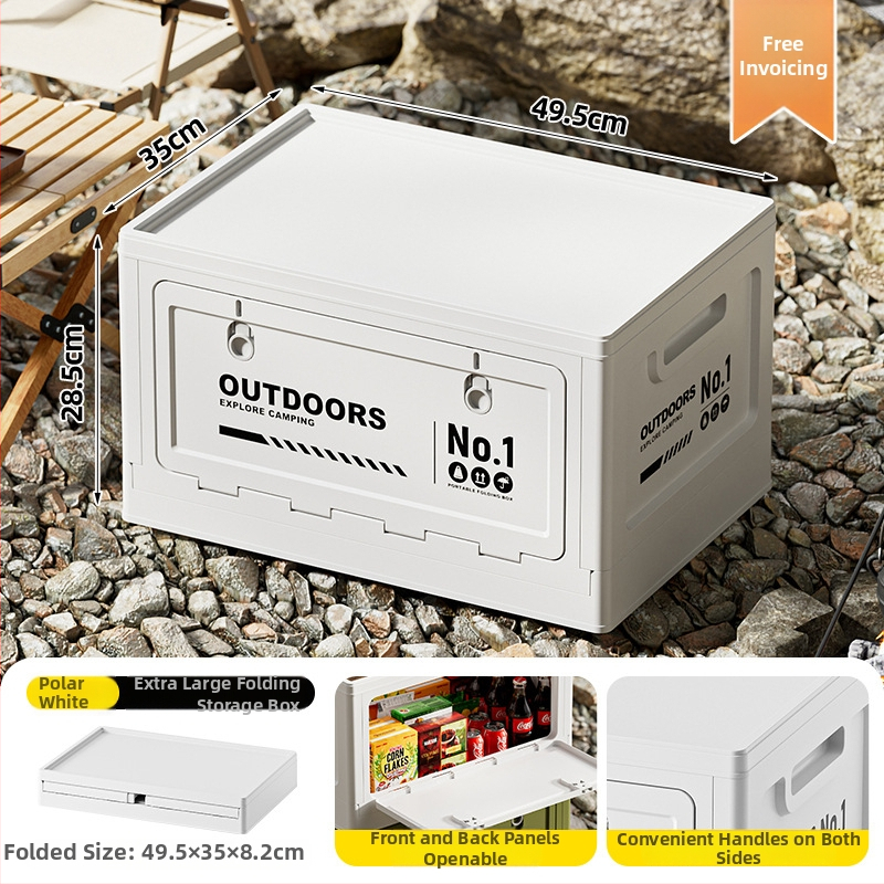 Sulankstoma dviejų durelių laikymo dėžė auto bagažinei, 20–30 L, plastikas (PP)