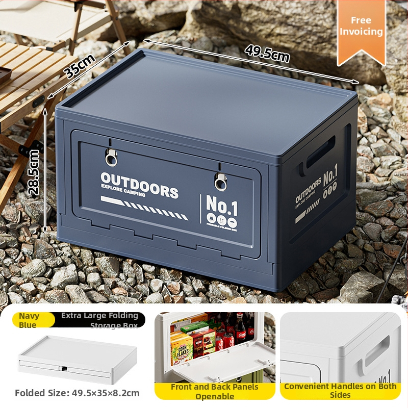 Sulankstoma dviejų durelių laikymo dėžė auto bagažinei, 20–30 L, plastikas (PP)