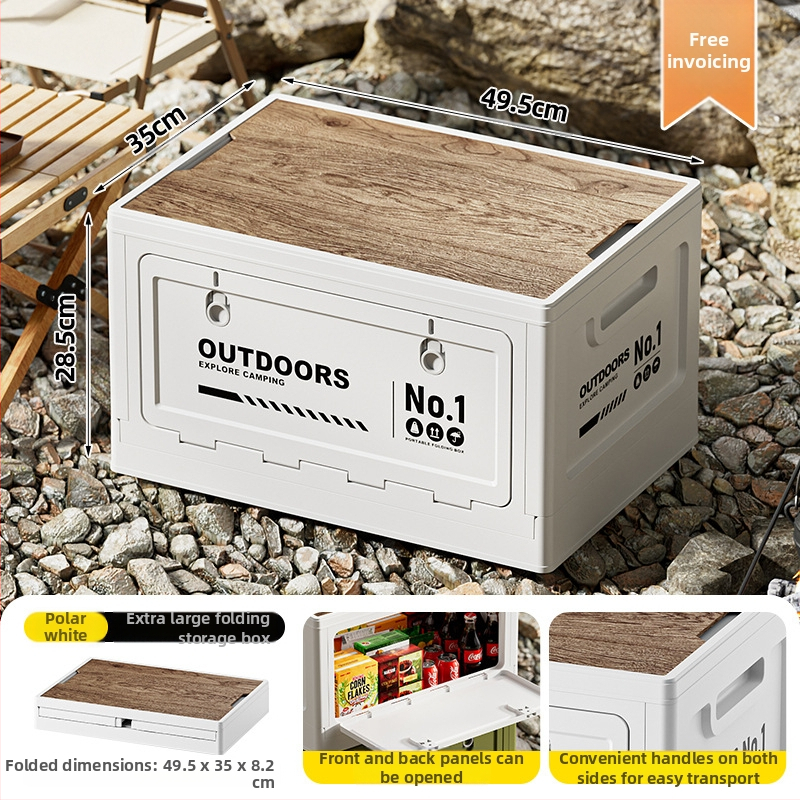 Sulankstoma dviejų durelių laikymo dėžė auto bagažinei, 20–30 L, plastikas (PP)