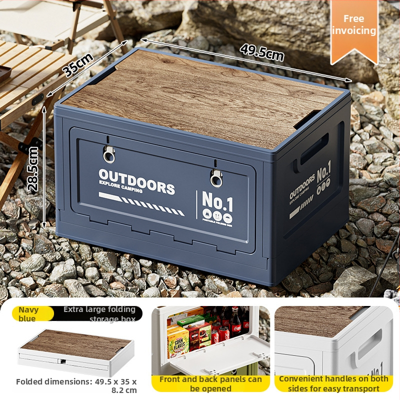 Sulankstoma dviejų durelių laikymo dėžė auto bagažinei, 20–30 L, plastikas (PP)