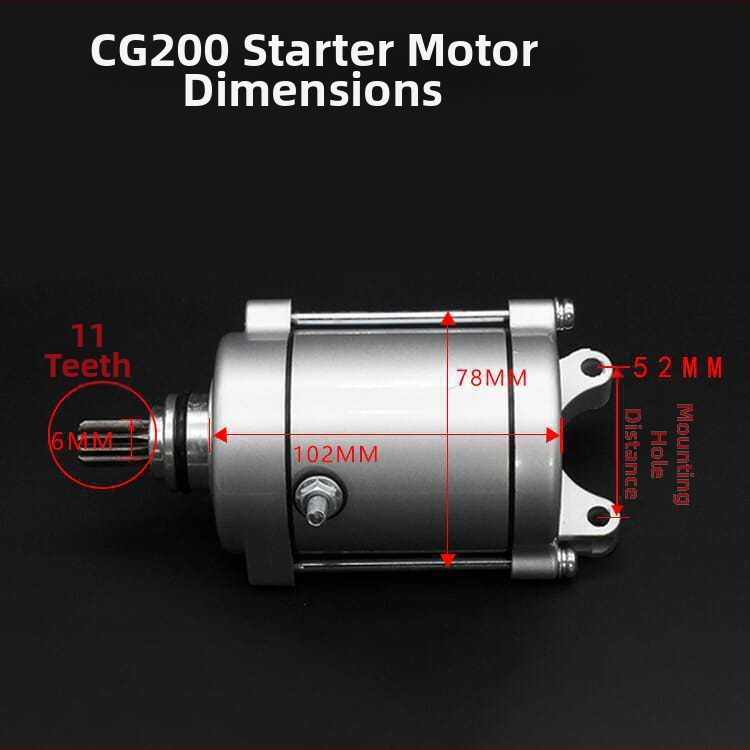 CG125 mootorratta käivitamismootor – ühesilindriline, töömaht 50–150 cm³, kütusekulu 2 L/100 km, Mojiosaurus