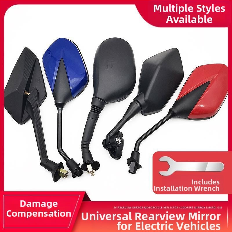 Galinis veidrodis skuteriams ir elektromobiliams, plastikinis korpusas, bendras modelis, universalus miesto kelionėms
