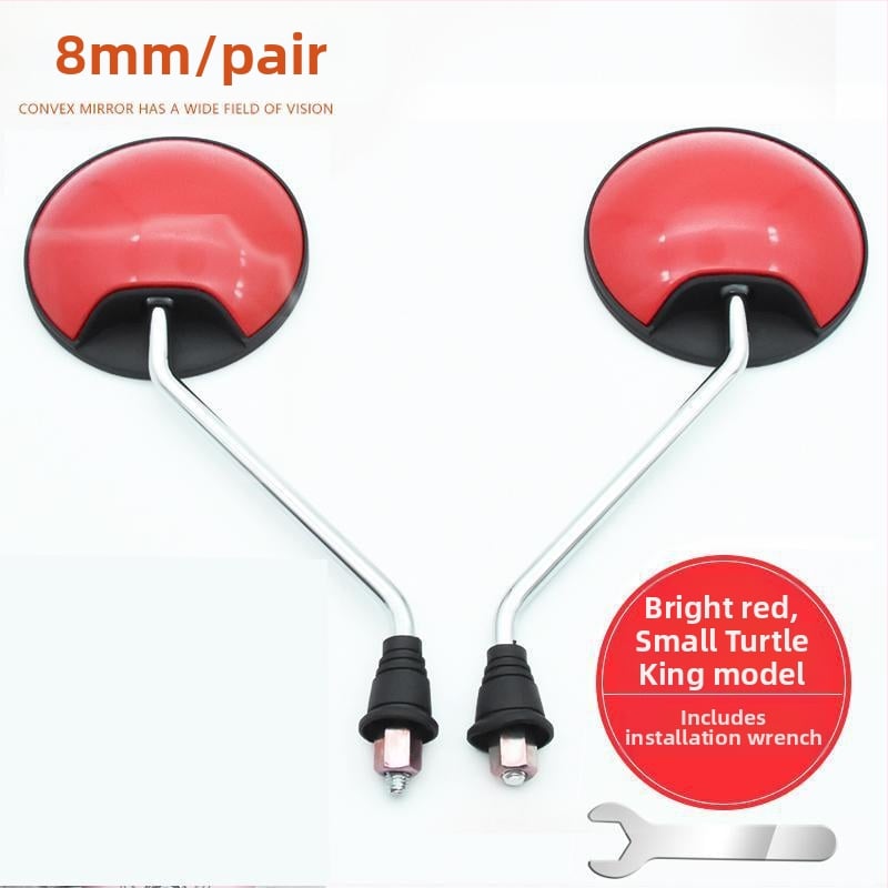 Galinis veidrodis skuteriams ir elektromobiliams, plastikinis korpusas, bendras modelis, universalus miesto kelionėms