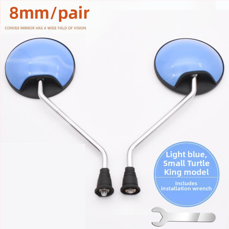 Galinis veidrodis skuteriams ir elektromobiliams, plastikinis korpusas, bendras modelis, universalus miesto kelionėms