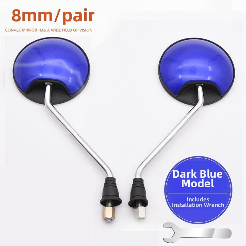 Galinis veidrodis skuteriams ir elektromobiliams, plastikinis korpusas, bendras modelis, universalus miesto kelionėms