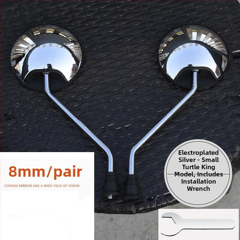 Galinis veidrodis skuteriams ir elektromobiliams, plastikinis korpusas, bendras modelis, universalus miesto kelionėms