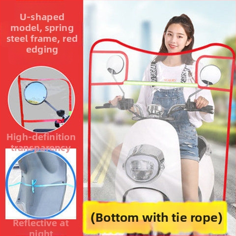 PVC vėjo deflektorius – priekinis skydelis mažam elektriniam transporteriui