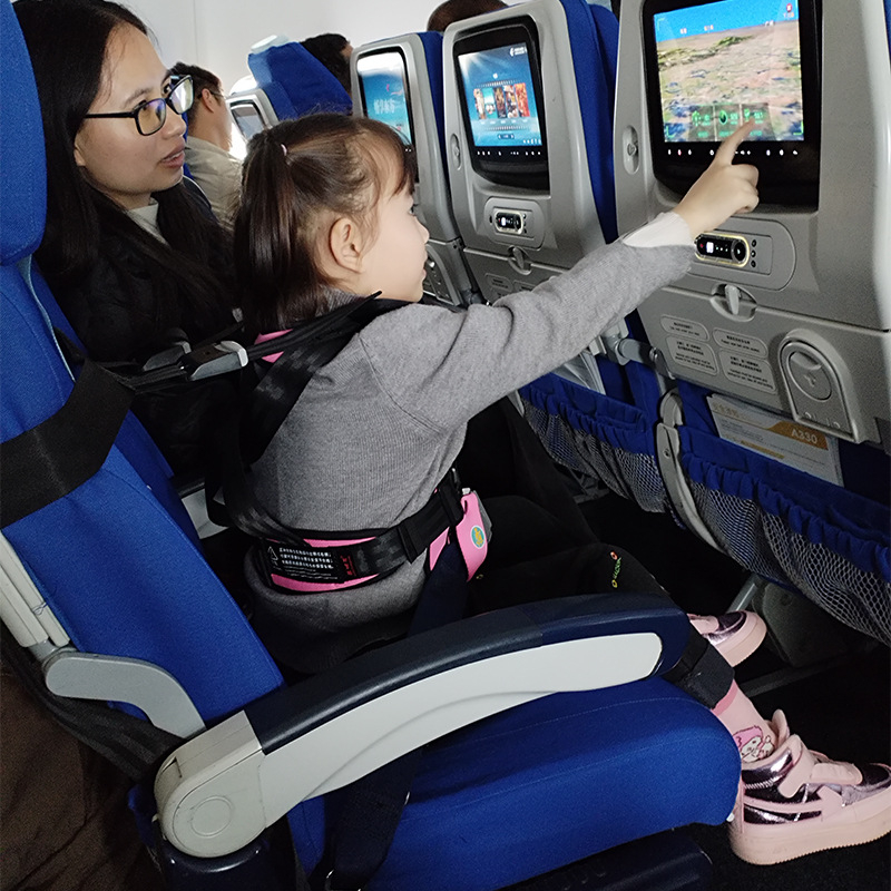 Vestă de siguranță de călătorie multifuncțională cu centură detașabilă, poliester, 0,95 kg, potrivit pentru 10-36 kg