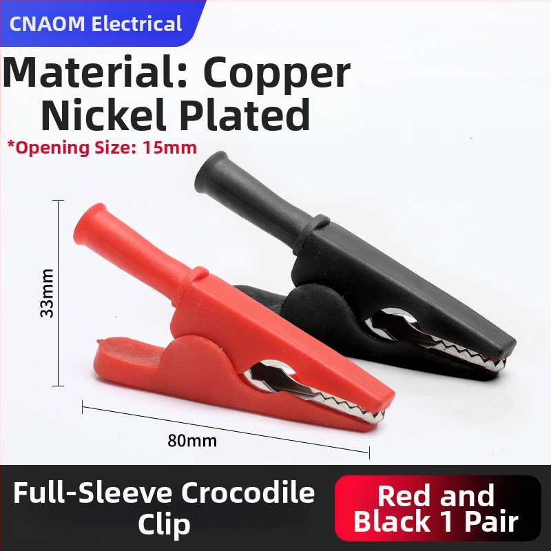 Iš gryno vario pagamintas krokodilo klipsas su gaubteliu laidimu ir automobilio akumuliatoriaus testavimui