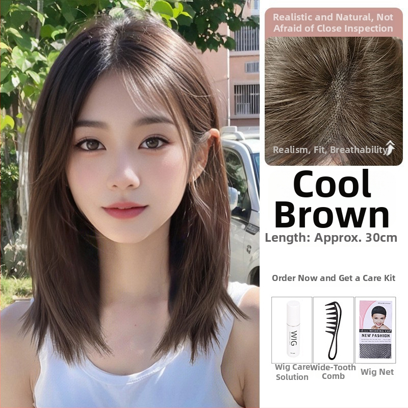 Parukos moterims — pilna galvos paruka, natūralus vaizdas, bob šukuosena, rankų darbo, atsparios aukštai temperatūrai pluoštai