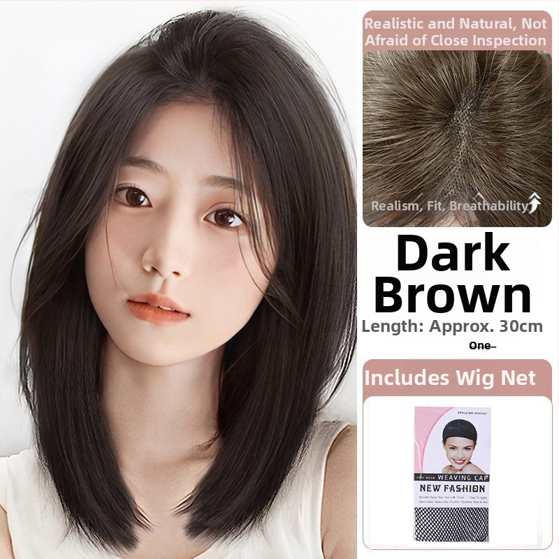 Parukos moterims — pilna galvos paruka, natūralus vaizdas, bob šukuosena, rankų darbo, atsparios aukštai temperatūrai pluoštai