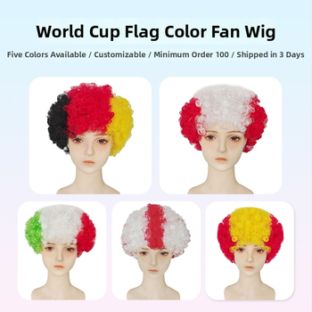 Cosplay parukas, afro stilius, trumpi plaukai, aukštos temperatūros viela, mechaninis gaminimas, modelis 121205