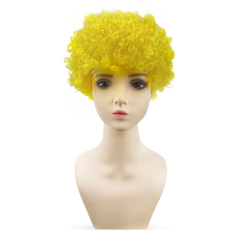 Perucă pentru cosplay, stil Afro, păr scurt, fir rezistent la temperaturi înalte, mecanism de fabricație, model 121205