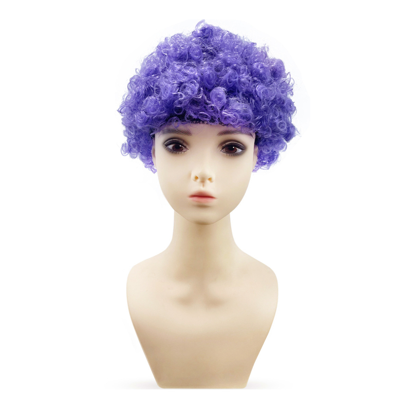 Perucă pentru cosplay, stil Afro, păr scurt, fir rezistent la temperaturi înalte, mecanism de fabricație, model 121205