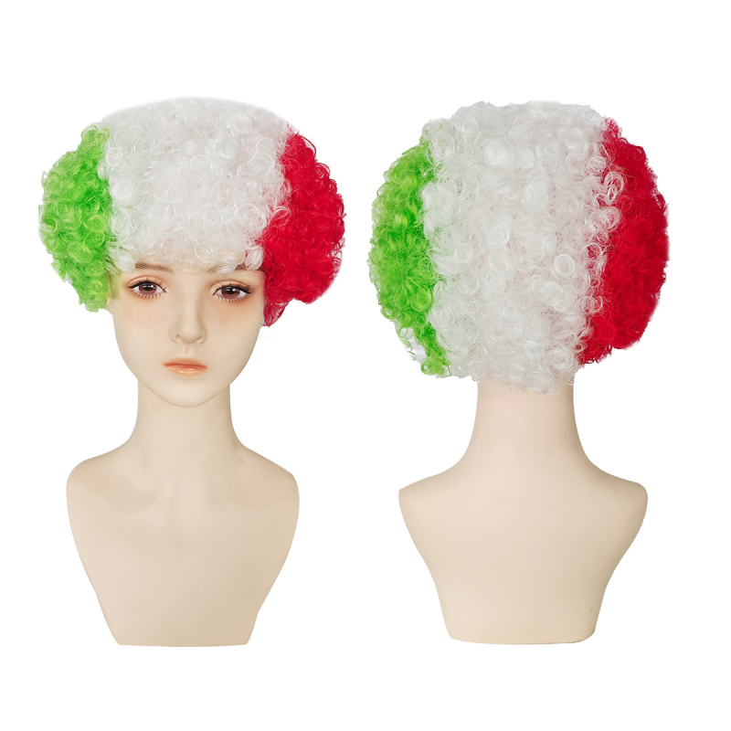 Perucă pentru cosplay, stil Afro, păr scurt, fir rezistent la temperaturi înalte, mecanism de fabricație, model 121205