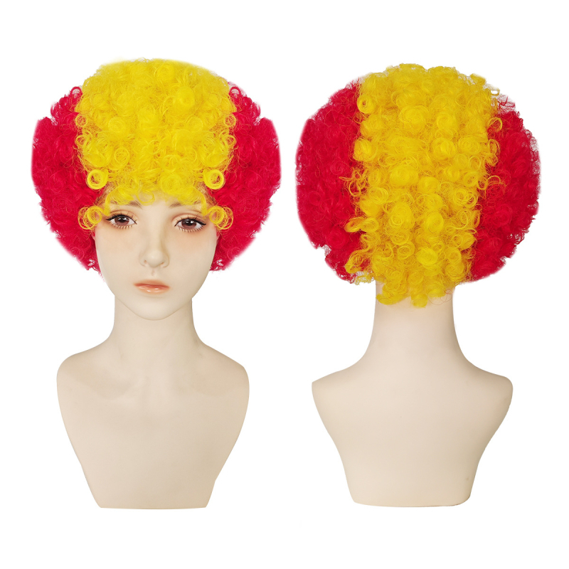 Perucă pentru cosplay, stil Afro, păr scurt, fir rezistent la temperaturi înalte, mecanism de fabricație, model 121205