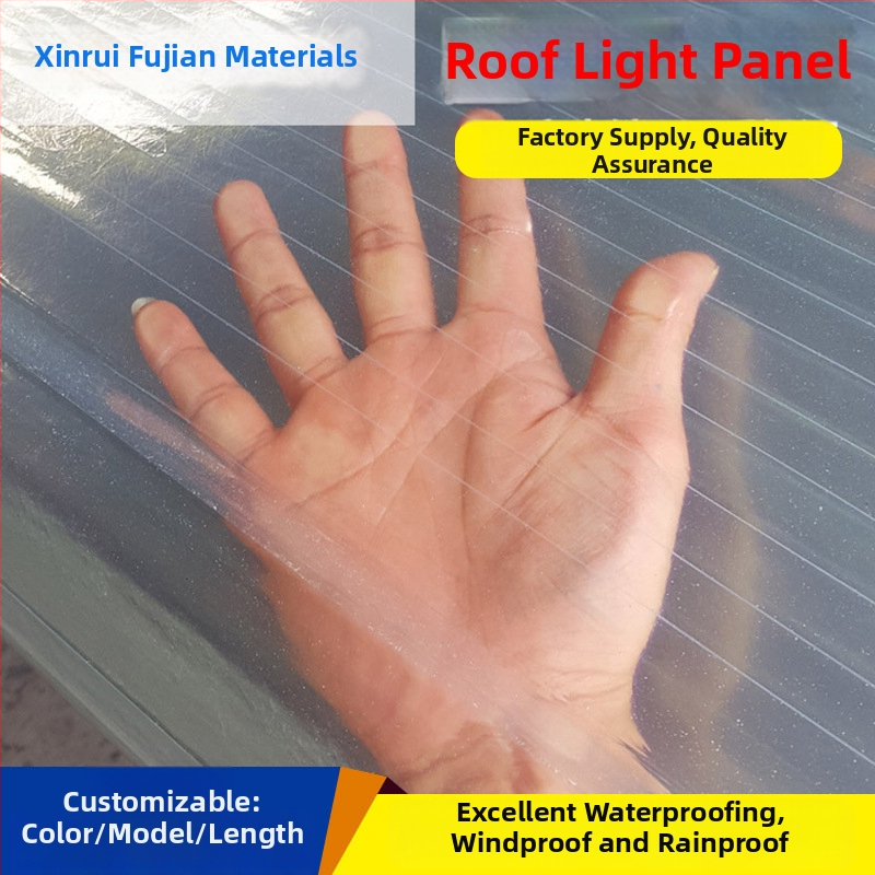 Skaidrus FRP apšvietimo panelis šiltnariui, atsparus korozijai, stiklo pluošto sustiprintas, tipai 820/840/760/900, pagal užsakymą