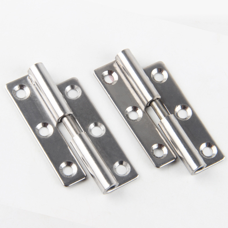 Atsukama vyrių plokštė iš 304 nerūdijančio plieno skirta spintelėms, durims ir langams • šlifuota paviršiaus danga