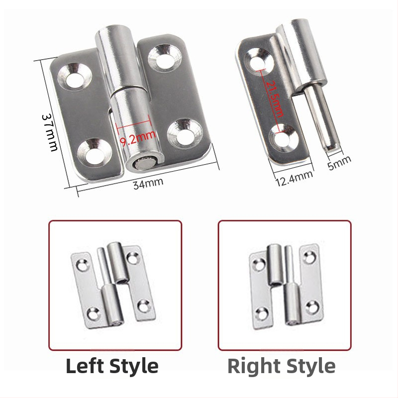 Atsukama vyrių plokštė iš 304 nerūdijančio plieno skirta spintelėms, durims ir langams • šlifuota paviršiaus danga