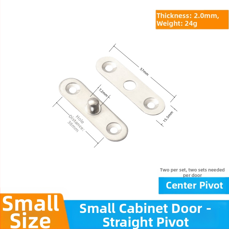 DCJ skriveni šarnirom za drvena vrata ormara - nehrđajući čelik/željezo, 360° okretna osovina, elektroplatirani završetak, moderan stil