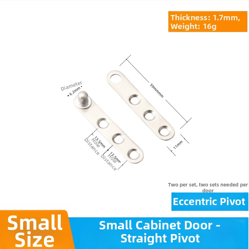 DCJ skriveni šarnirom za drvena vrata ormara - nehrđajući čelik/željezo, 360° okretna osovina, elektroplatirani završetak, moderan stil