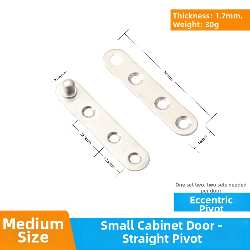 DCJ skriveni šarnirom za drvena vrata ormara - nehrđajući čelik/željezo, 360° okretna osovina, elektroplatirani završetak, moderan stil
