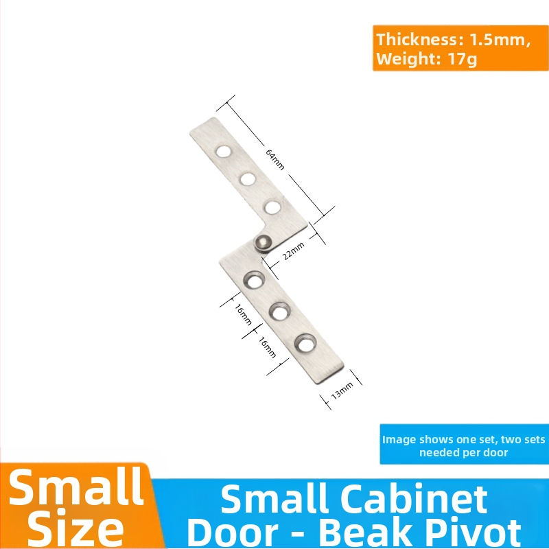 DCJ skriveni šarnirom za drvena vrata ormara - nehrđajući čelik/željezo, 360° okretna osovina, elektroplatirani završetak, moderan stil