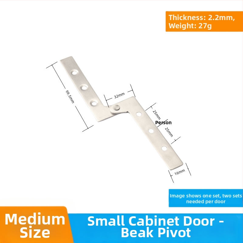 DCJ skriveni šarnirom za drvena vrata ormara - nehrđajući čelik/željezo, 360° okretna osovina, elektroplatirani završetak, moderan stil