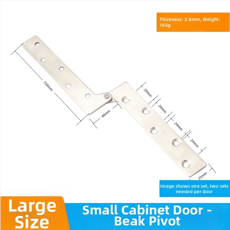 DCJ skriveni šarnirom za drvena vrata ormara - nehrđajući čelik/željezo, 360° okretna osovina, elektroplatirani završetak, moderan stil