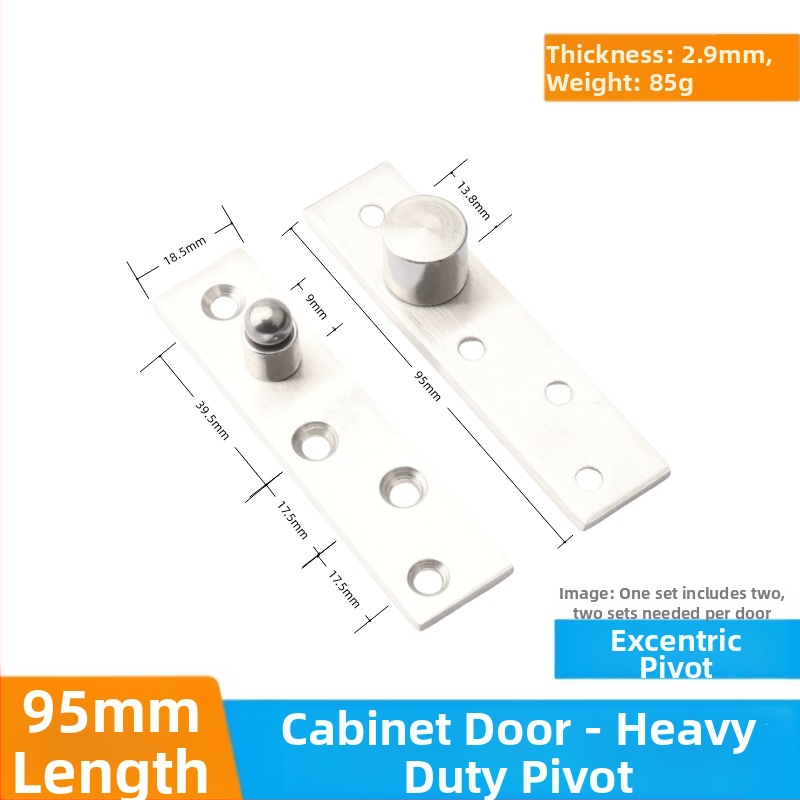 DCJ skriveni šarnirom za drvena vrata ormara - nehrđajući čelik/željezo, 360° okretna osovina, elektroplatirani završetak, moderan stil