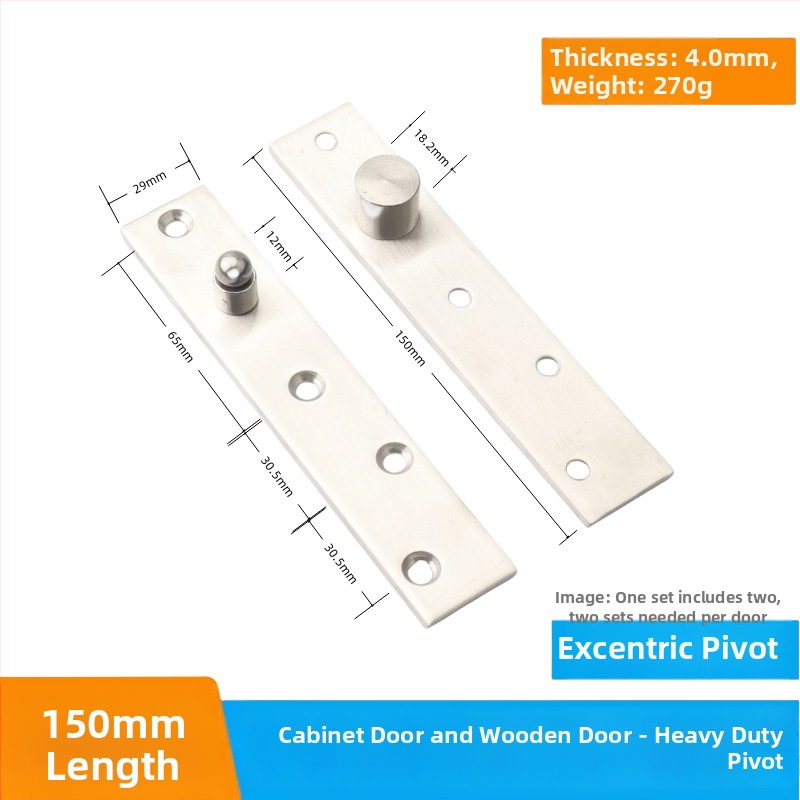 DCJ skriveni šarnirom za drvena vrata ormara - nehrđajući čelik/željezo, 360° okretna osovina, elektroplatirani završetak, moderan stil