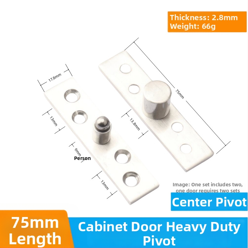 DCJ skriveni šarnirom za drvena vrata ormara - nehrđajući čelik/željezo, 360° okretna osovina, elektroplatirani završetak, moderan stil