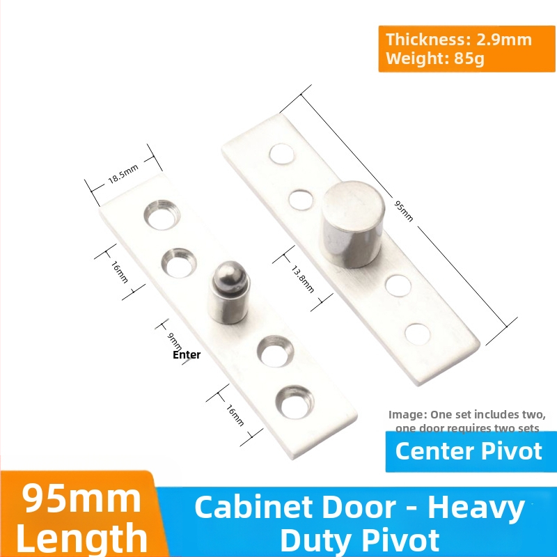 DCJ skriveni šarnirom za drvena vrata ormara - nehrđajući čelik/željezo, 360° okretna osovina, elektroplatirani završetak, moderan stil