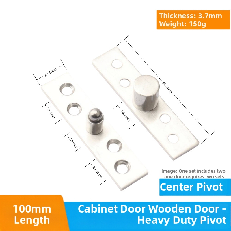 DCJ skriveni šarnirom za drvena vrata ormara - nehrđajući čelik/željezo, 360° okretna osovina, elektroplatirani završetak, moderan stil