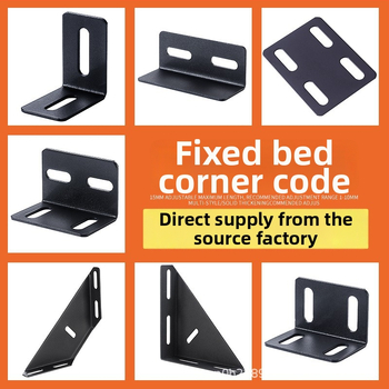 Stiprus kampinis laikiklis lovai, kairėje ir dešinėje, trijų šalių tvirtinimas, 90° kampas