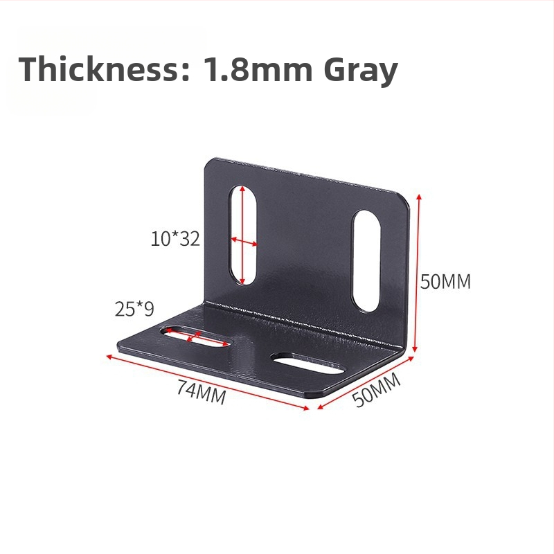 Stiprus kampinis laikiklis lovai, kairėje ir dešinėje, trijų šalių tvirtinimas, 90° kampas