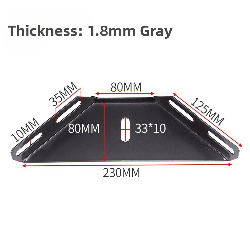Stiprus kampinis laikiklis lovai, kairėje ir dešinėje, trijų šalių tvirtinimas, 90° kampas