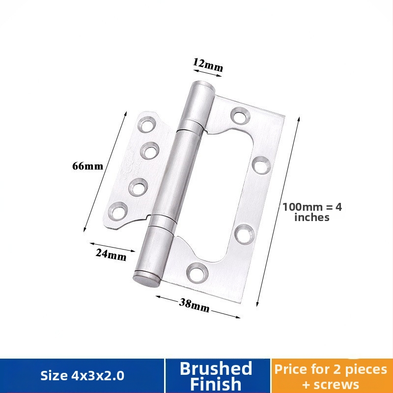 Durų vyris iš nerūdijančio plieno – Asabie, šiuolaikiškas minimalistinis stilius, elektroplatinė danga