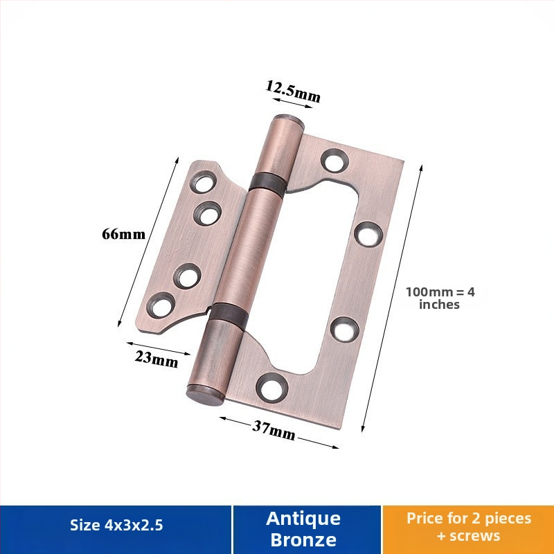 Durų vyris iš nerūdijančio plieno – Asabie, šiuolaikiškas minimalistinis stilius, elektroplatinė danga